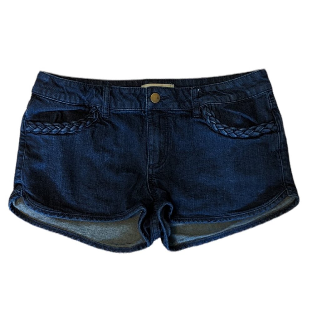2.1 Denim Shorts Forever 21 Jean Dark Wash Mid Rise Booty Shorts Size 29 31x2